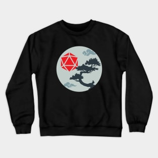 Bonsai D20 Dice Sun RPG Landscape Crewneck Sweatshirt